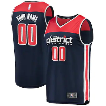 youth fanatics branded navy washington wizards custom fast-423